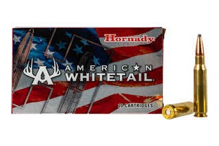 Hornady American Whitetail 308 hunting ammunition features the 165 grain InterLock Soft Point bullet